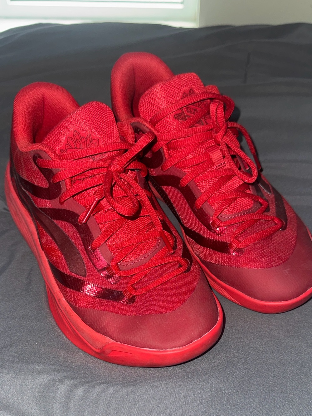 Puma Red Low-Top Athletic Sneakers